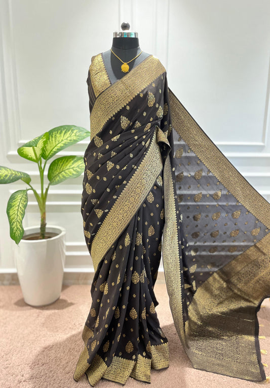 Party wear saree | Obsidian