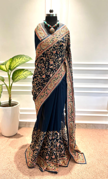 Party wear saree | Midnight