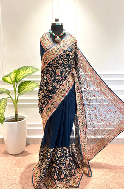 Party wear saree | Midnight