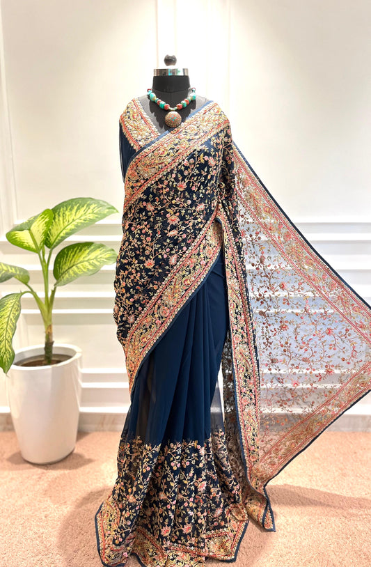 Party wear saree | Midnight