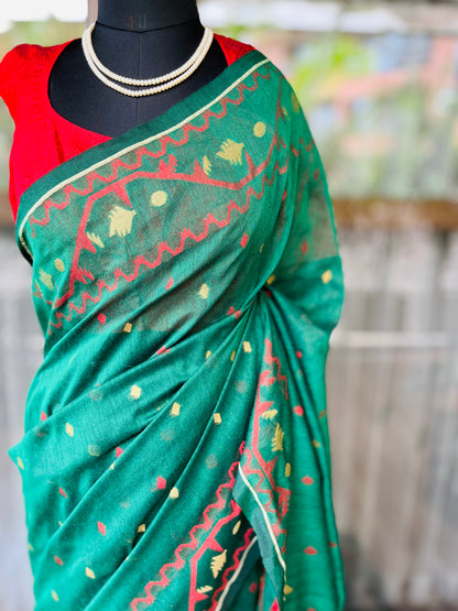 Handloom Cotton Saree | Green Roots