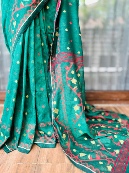 Handloom Cotton Saree | Green Roots