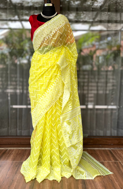 Jamdani Saree | Lemon Drop