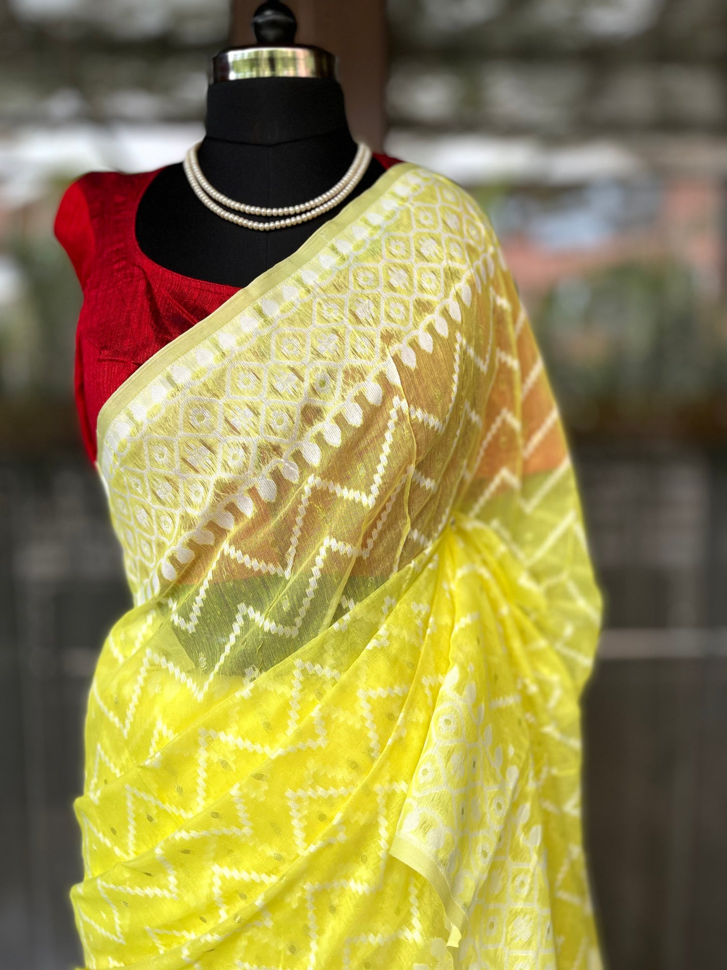 Jamdani Saree | Lemon Drop