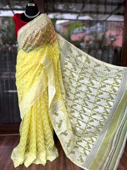 Jamdani Saree | Lemon Drop