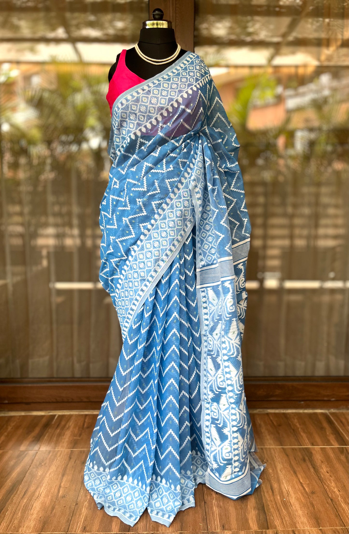 Jamdani Saree | Blue Joy