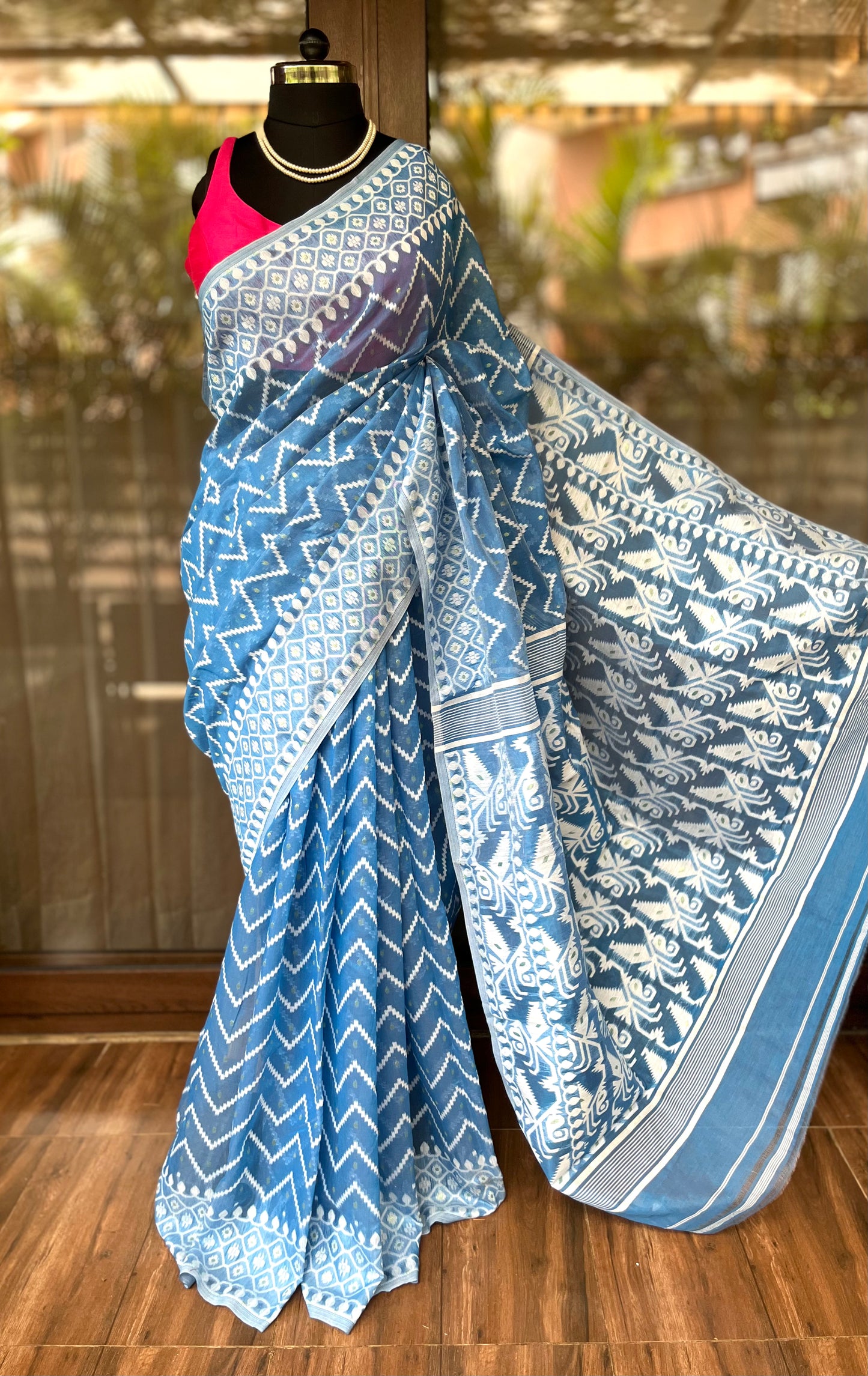 Jamdani Saree | Blue Joy