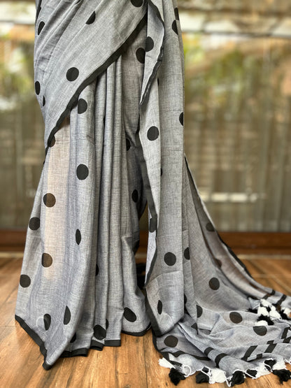 Mul Cotton | Polka Grey