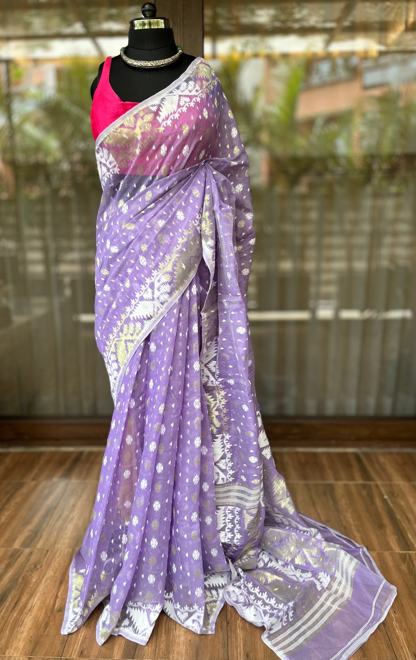 Jamdani saree | Moon & Mauve