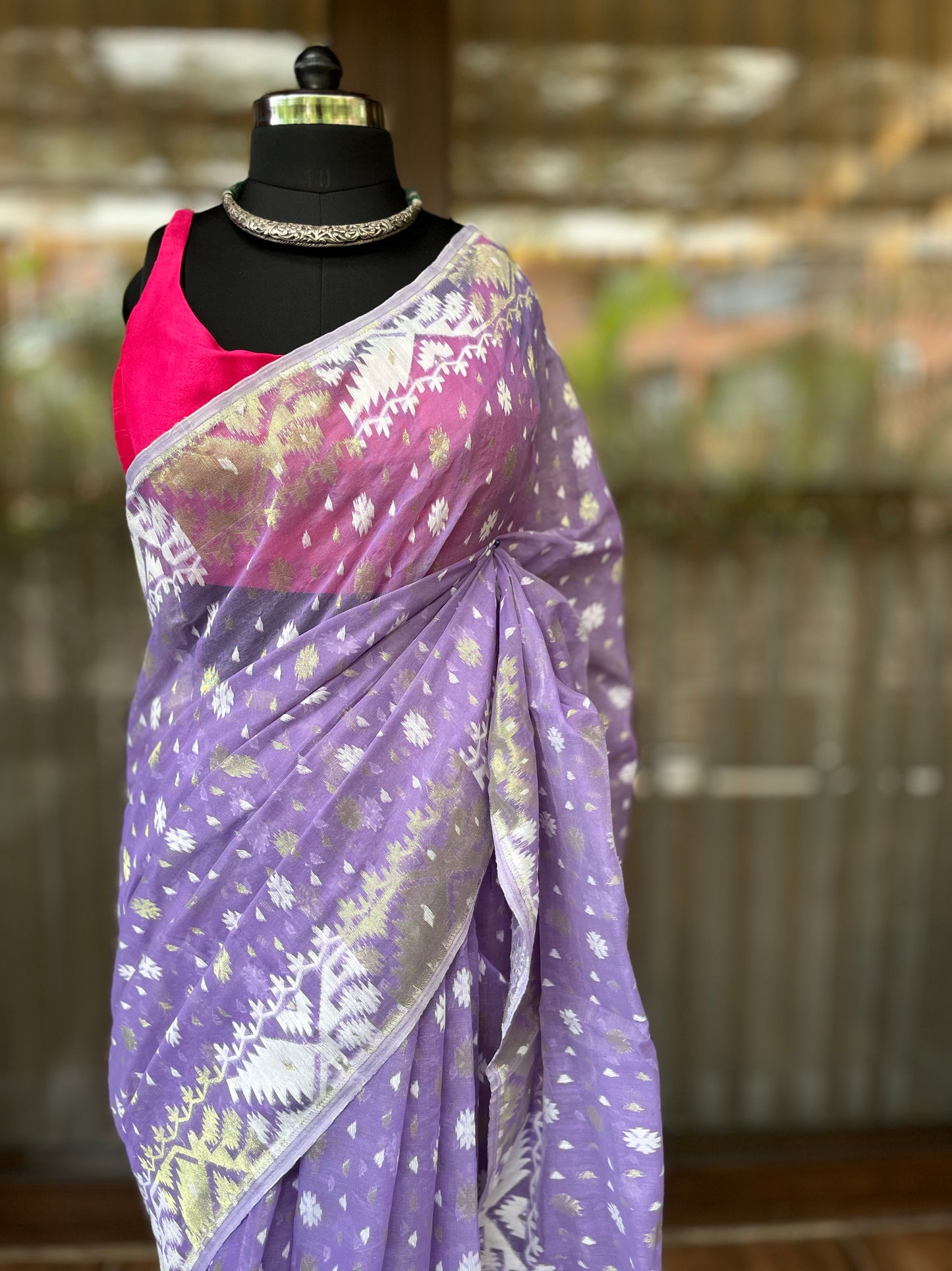 Jamdani saree | Moon & Mauve