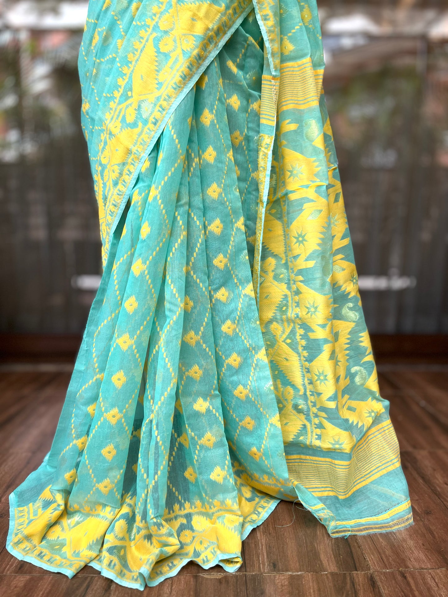 Jamdani Saree | Sea Glow