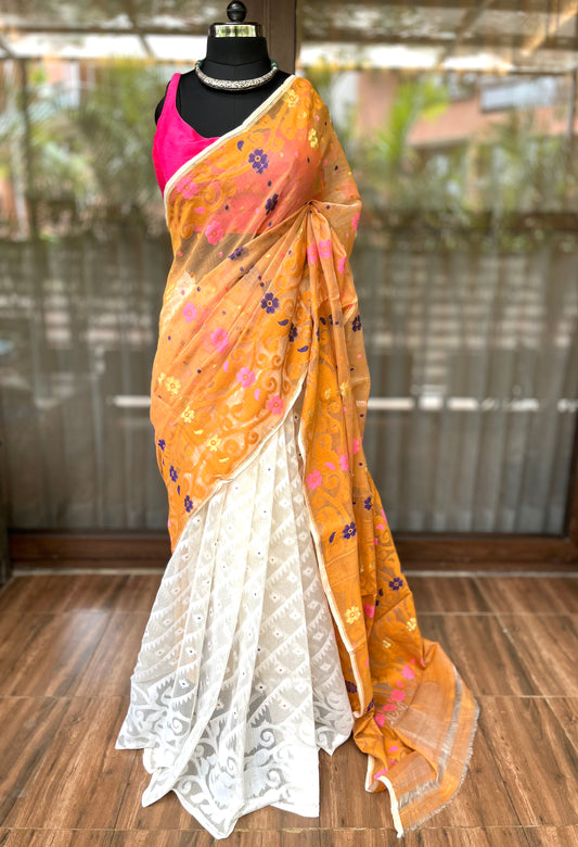 Jamdani Saree | Vanilla Bloom