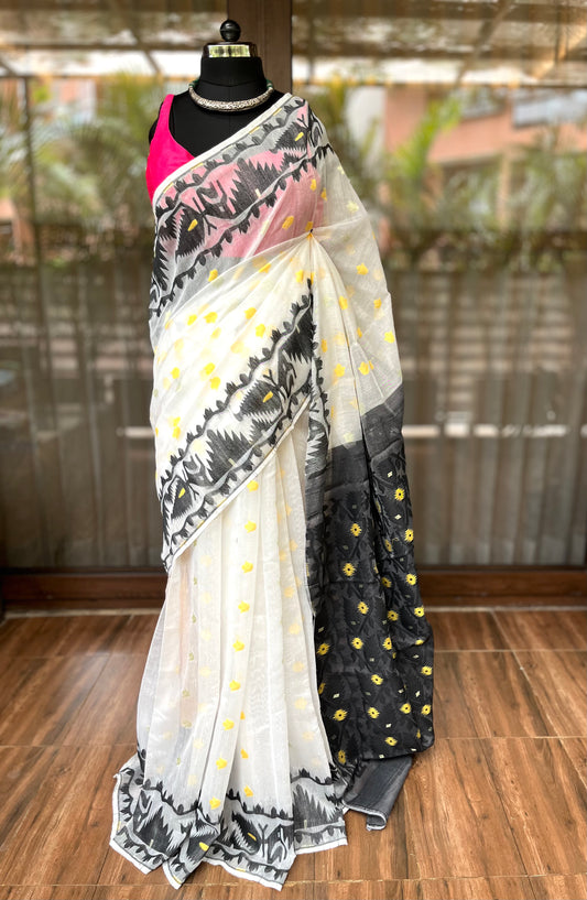 Jamdani Saree | Golden Bloom