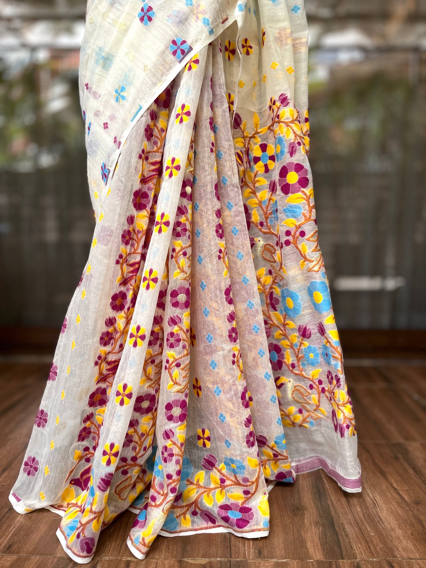 Jamdani Saree | Pearl Blossom