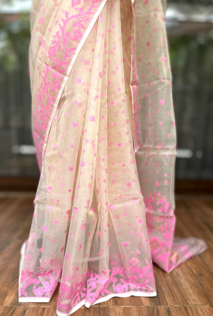 Muslin Silk Saree | Pearl & Rose