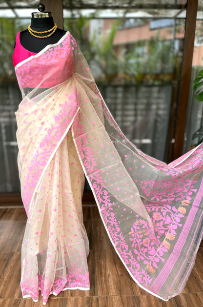 Muslin Silk Saree | Pearl & Rose