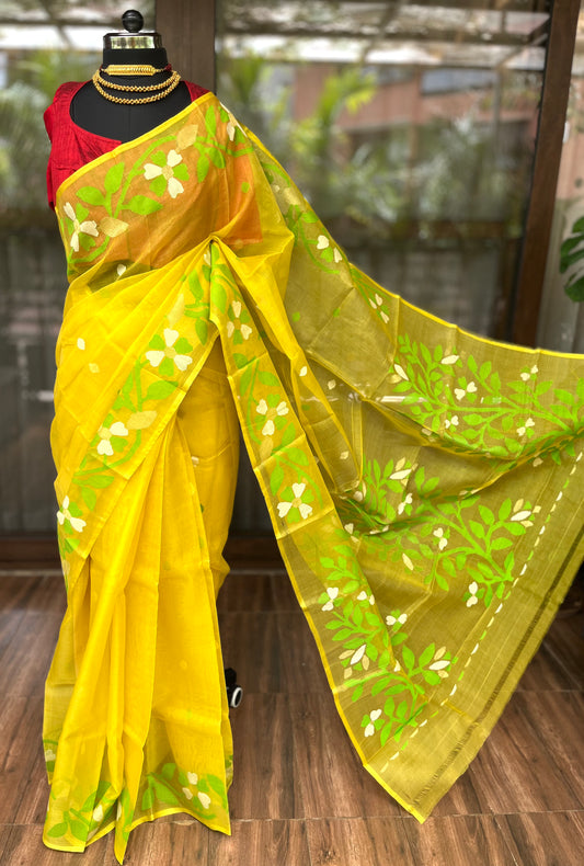 Muslin Silk Saree | Sunflower