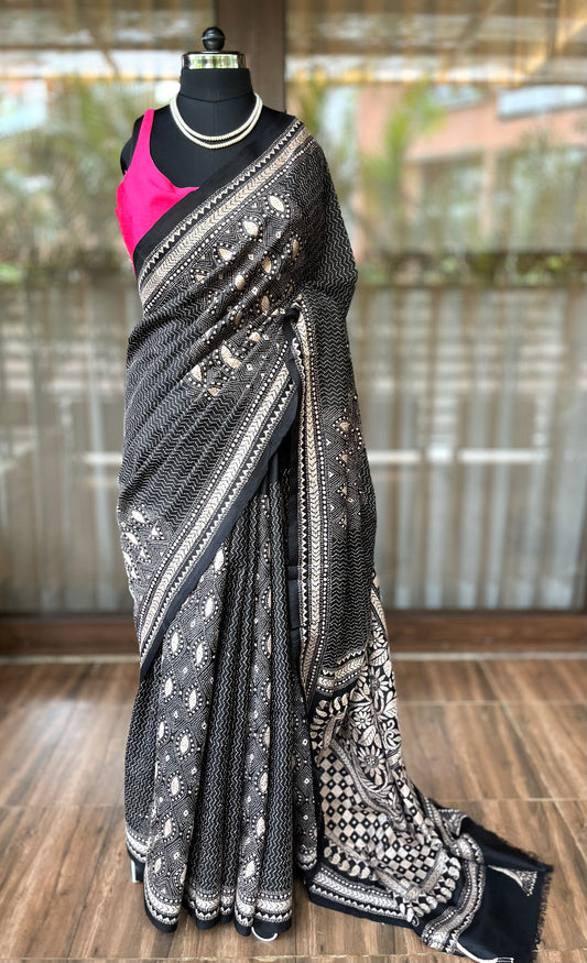 Kantha Stitch Saree | Smoky Eye