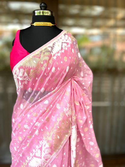 Jamdani Saree | Rosegold