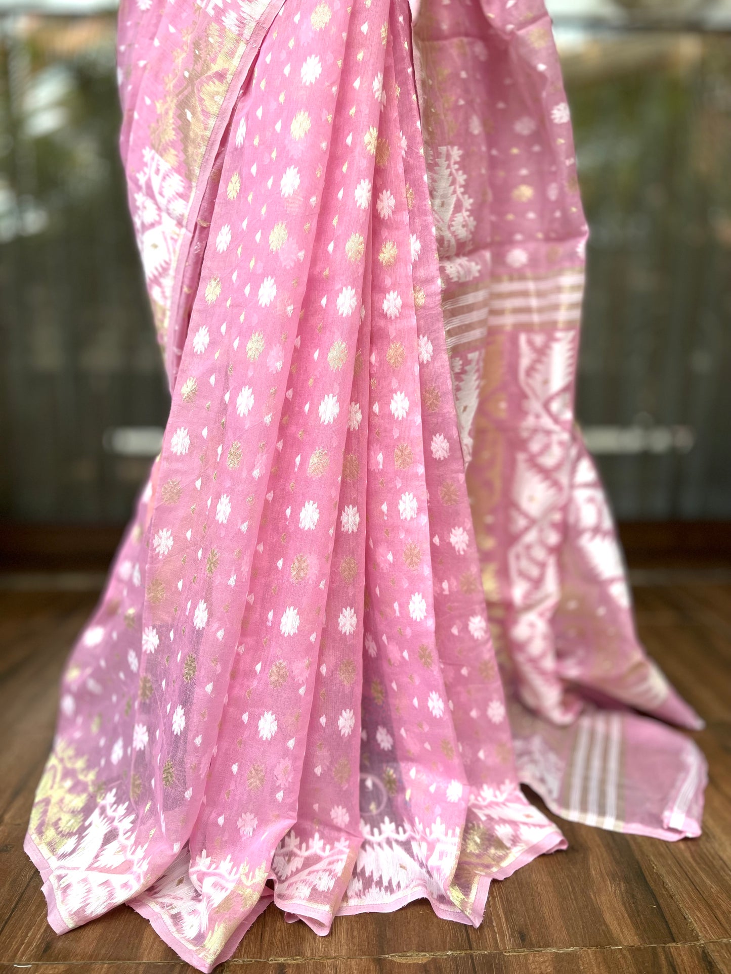 Jamdani Saree | Rosegold