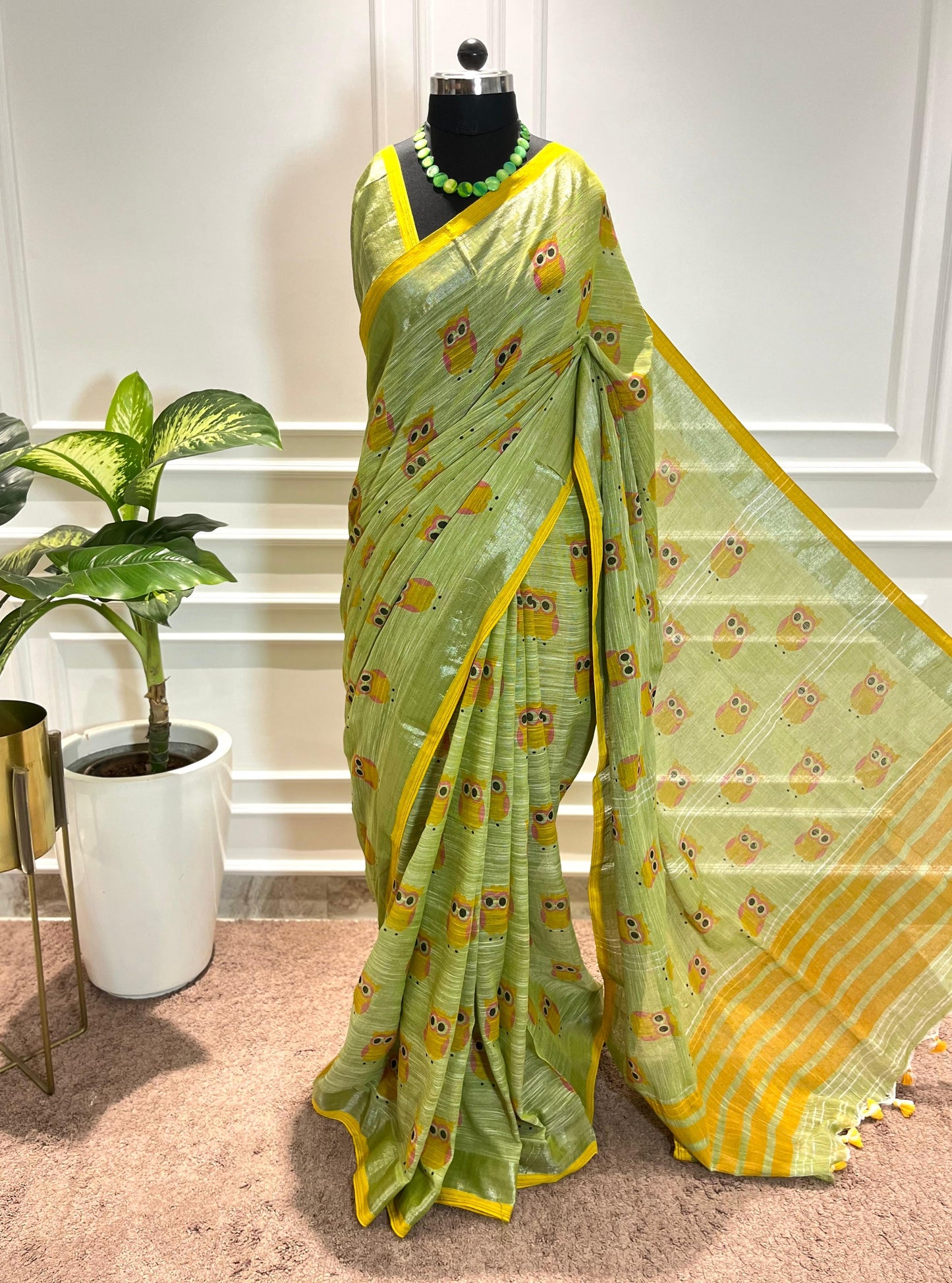 Khadi Saree | Ulluk | Green