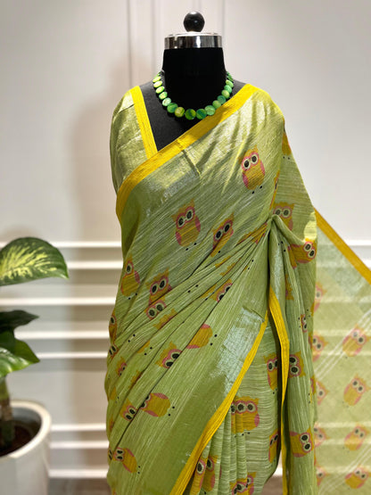 Khadi Saree | Ulluk | Green