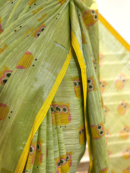 Khadi Saree | Ulluk | Green