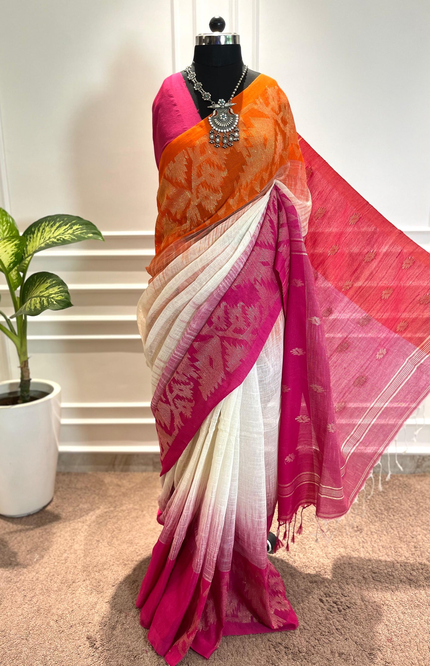 Linen Saree | Ganga Jamuna