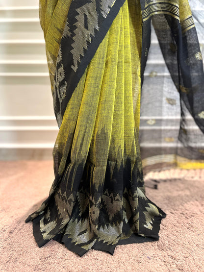 Linen saree | Urvi | Green