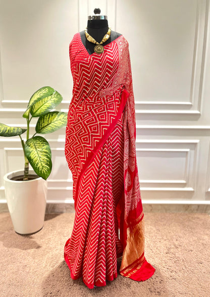 Modal Silk Saree | Leheriya