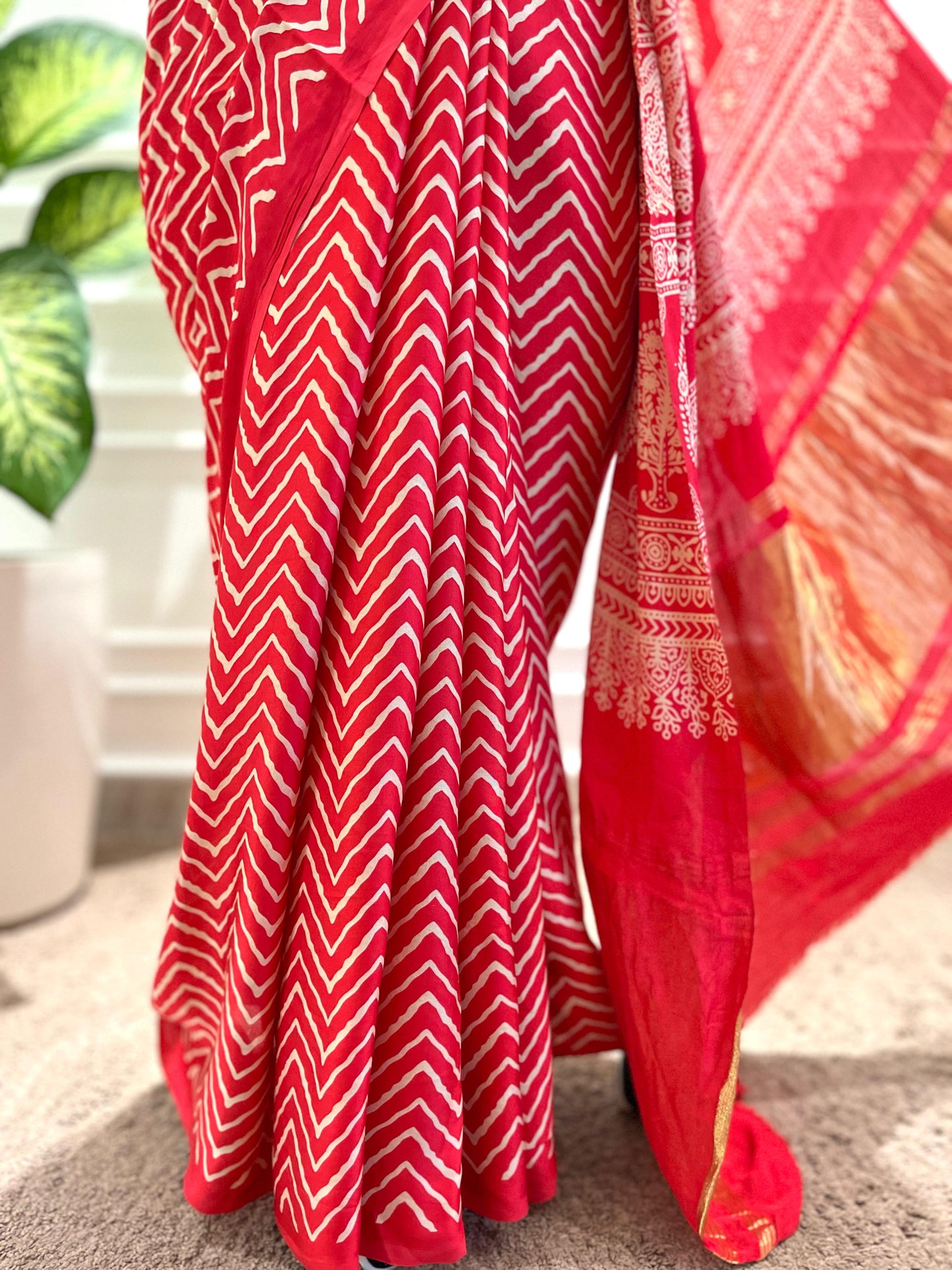 Modal Silk Saree | Leheriya