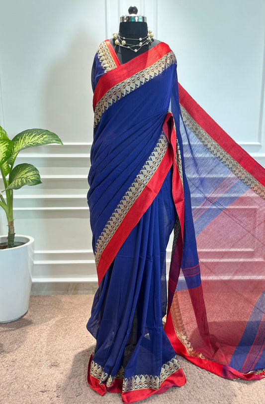 Cotton Saree | Firdaus | Blue