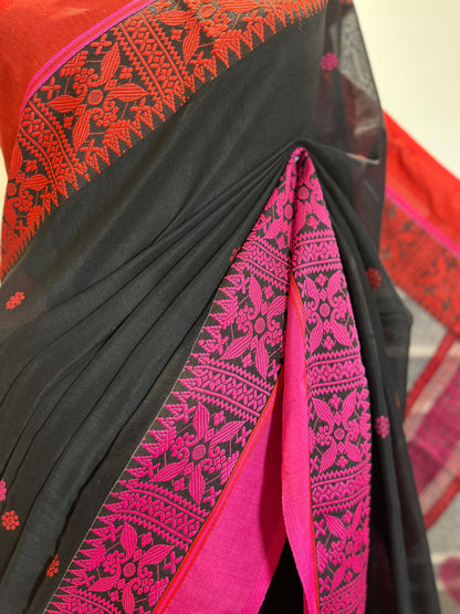 Cotton Saree | Nargis | Black