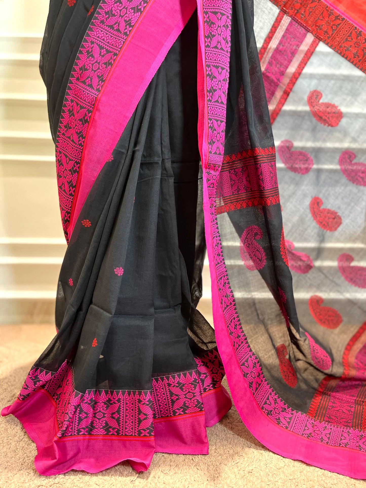 Cotton Saree | Nargis | Black