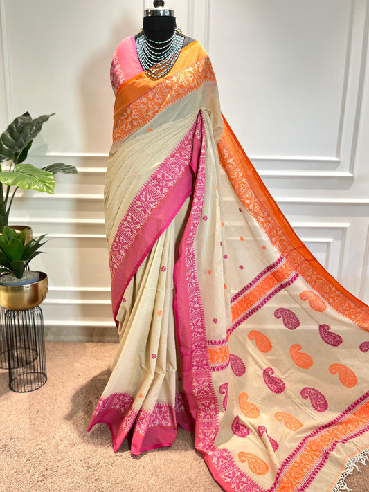 Cotton Saree | Nargis | Beige