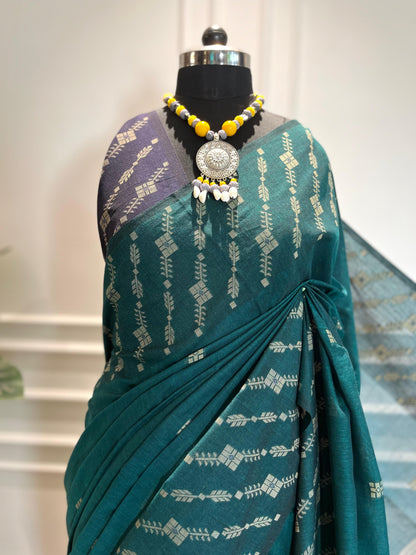 Cotton Saree | Gulzar | Green