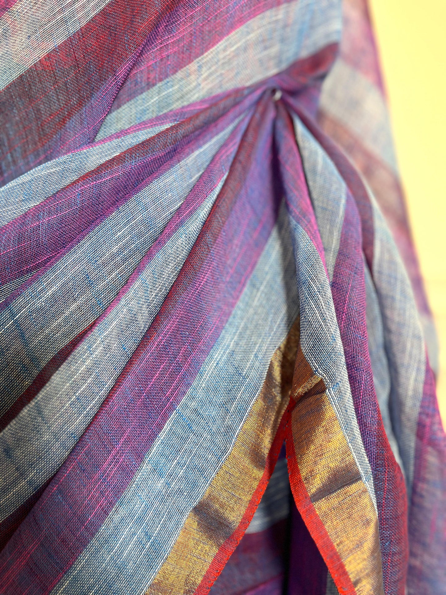 Linen Saree | Pixie Stripes | Blue