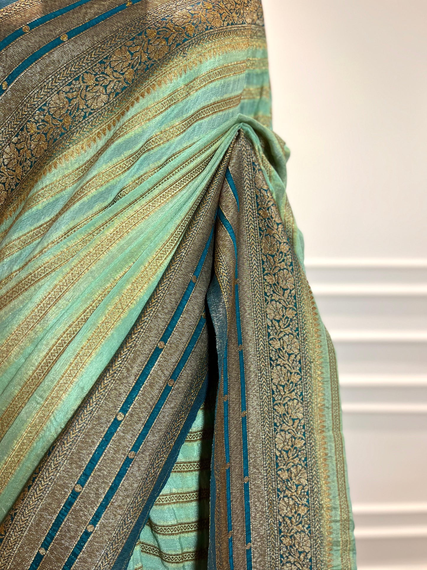 Party Wear Saree | Azara| Green