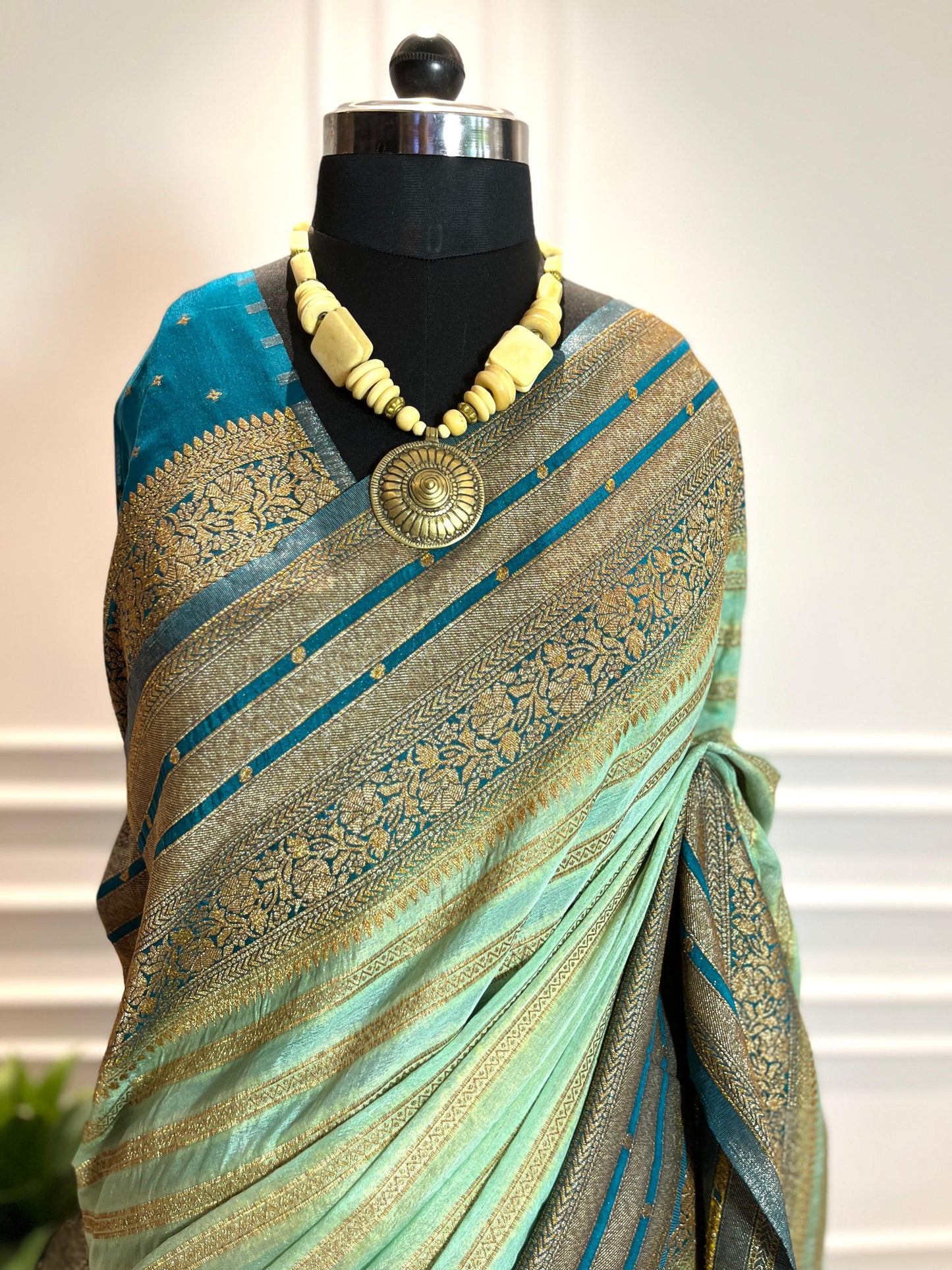 Party Wear Saree | Azara| Green