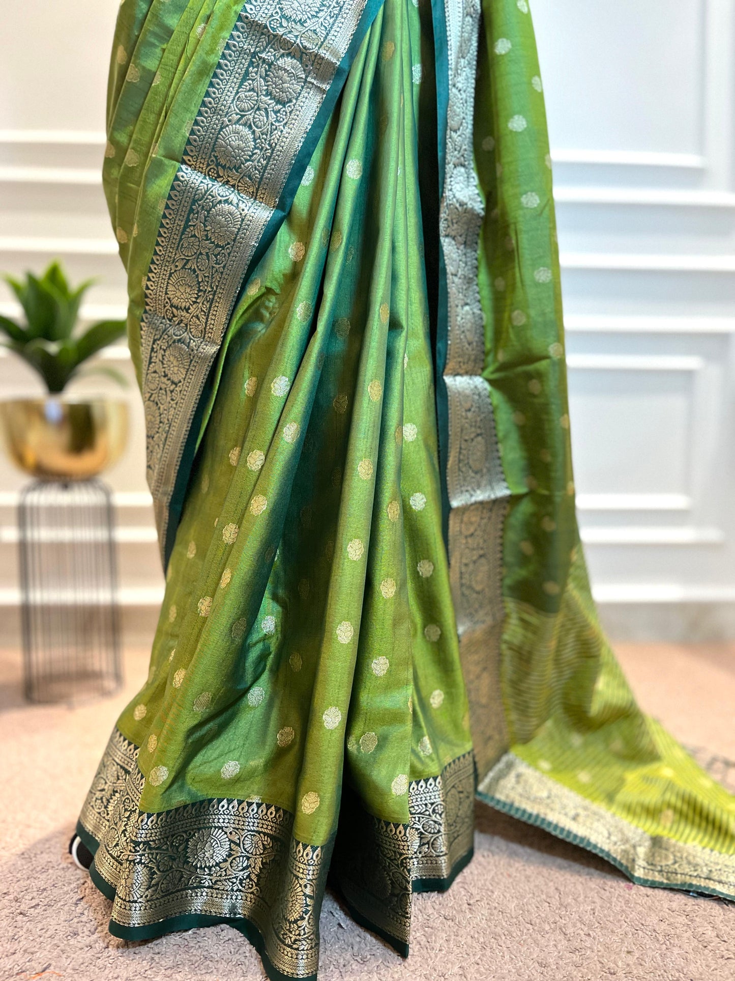 Party Wear Saree | Shagun | Green