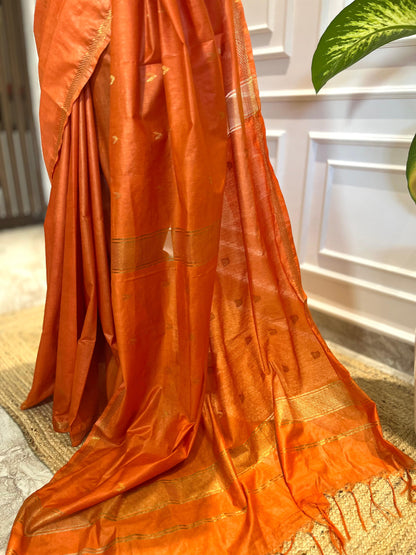 Gerua | Rangeen Khwaab | Tussar Silk Saree