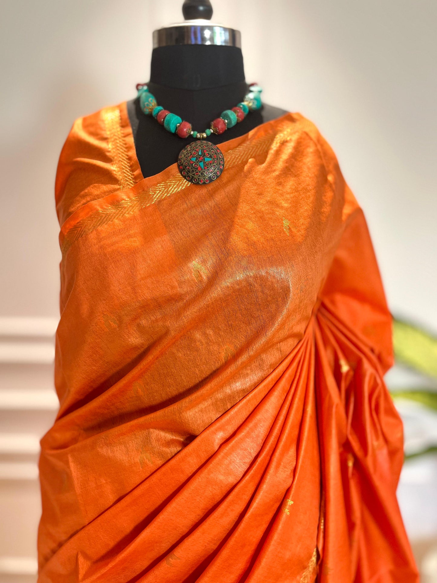 Gerua | Rangeen Khwaab | Tussar Silk Saree