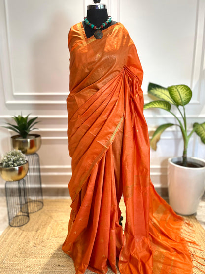 Gerua | Rangeen Khwaab | Tussar Silk Saree