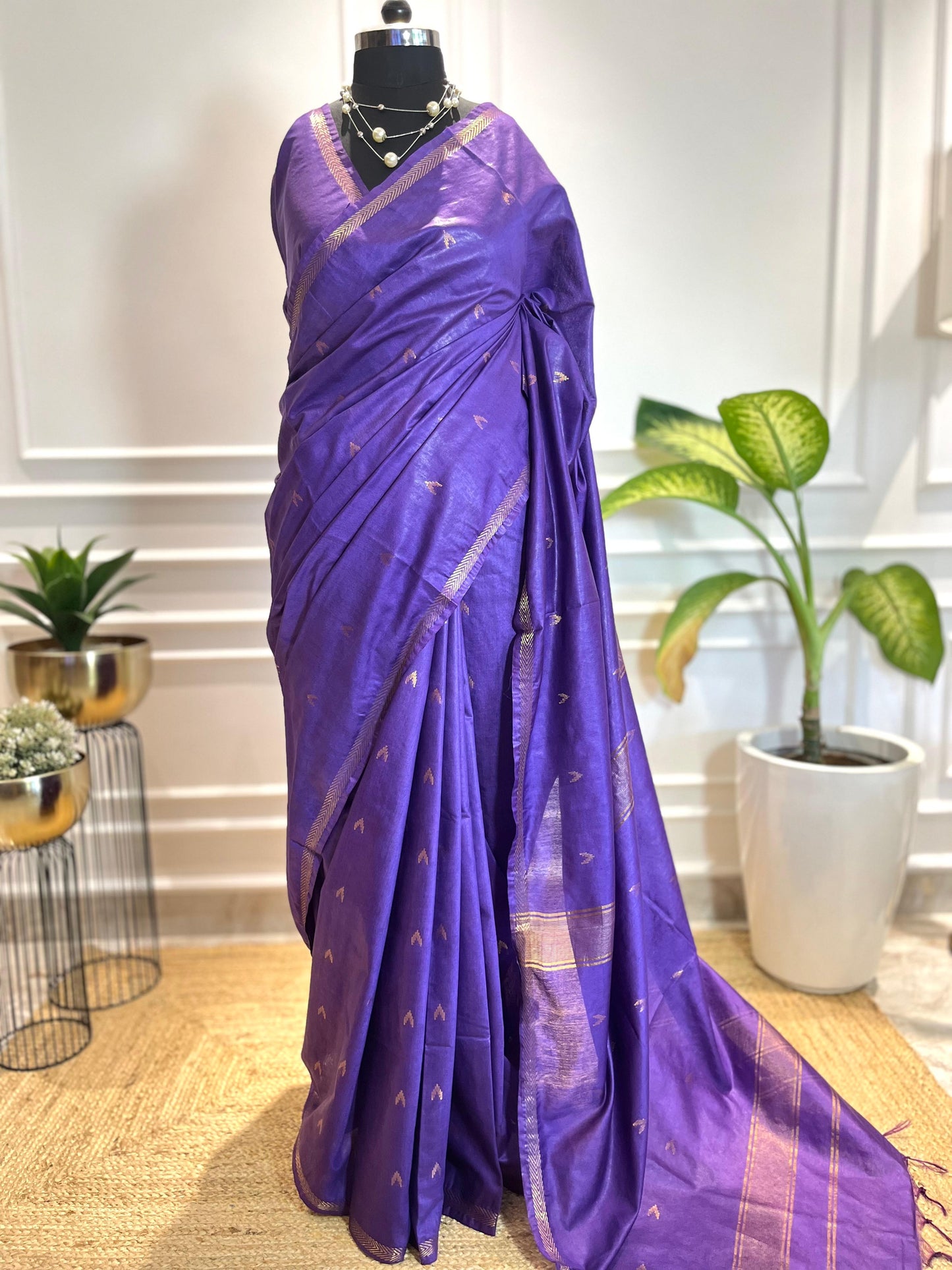 Purple | Rangeen Khwaab | Tussar Silk Saree