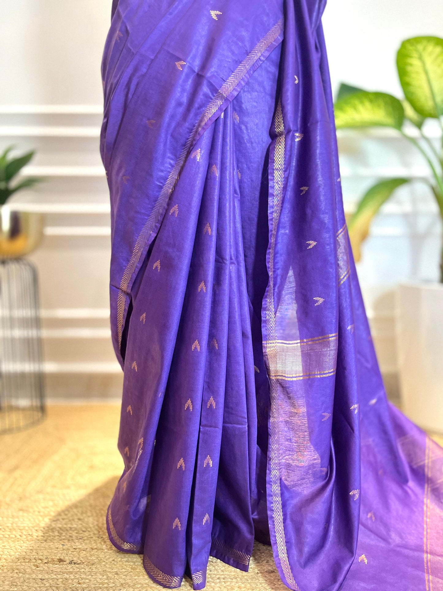 Purple | Rangeen Khwaab | Tussar Silk Saree