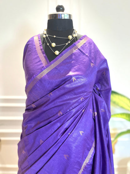 Purple | Rangeen Khwaab | Tussar Silk Saree