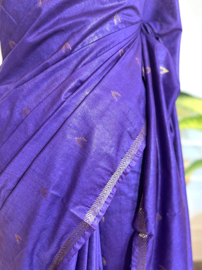 Purple | Rangeen Khwaab | Tussar Silk Saree