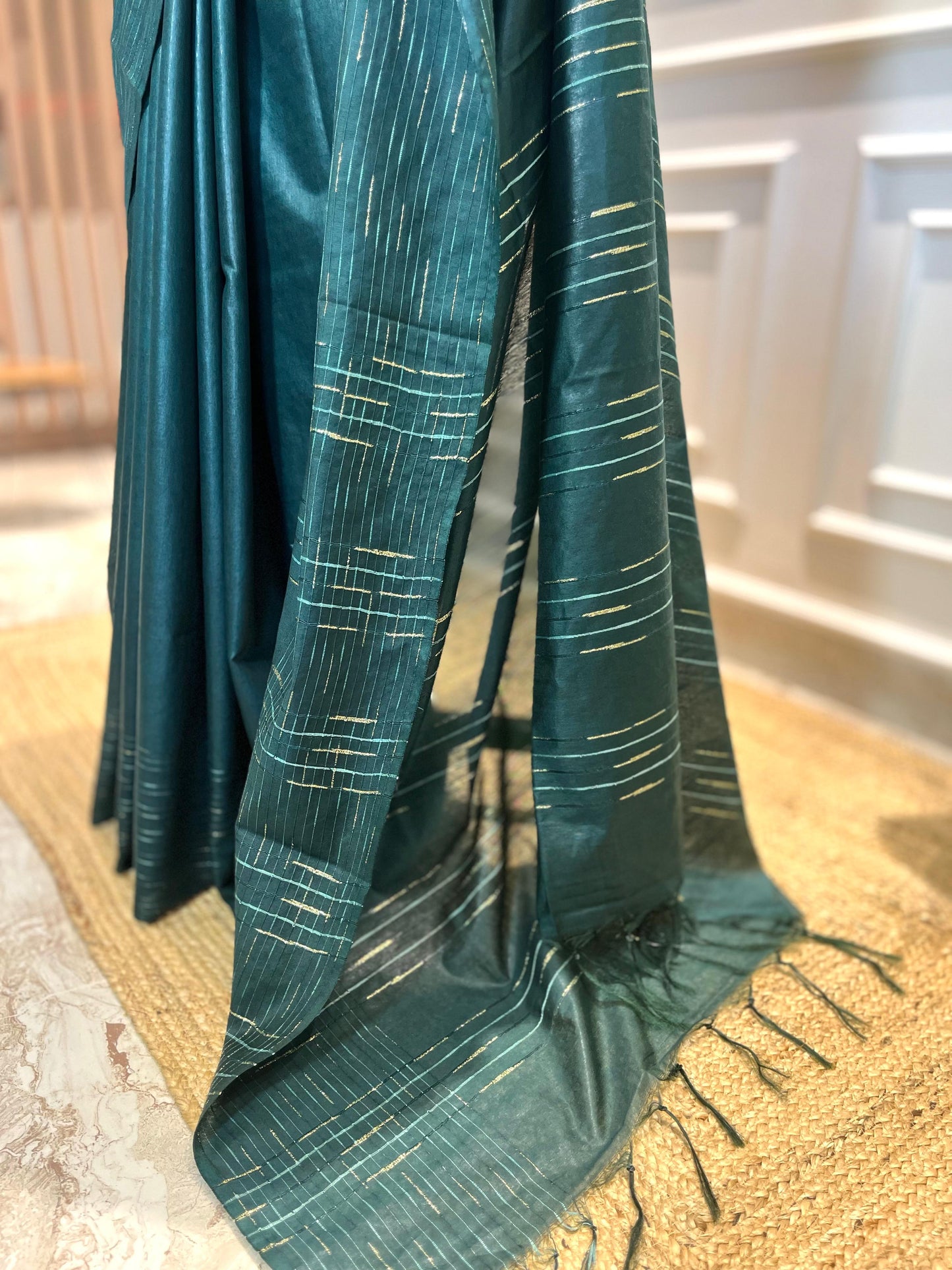 Pine Green | Rangeen Khwaab | Tussar Silk Saree