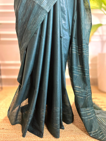 Pine Green | Rangeen Khwaab | Tussar Silk Saree