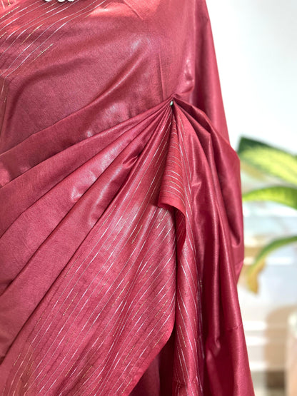 Rosewood | Rangeen Khwaab | Tussar Silk Saree